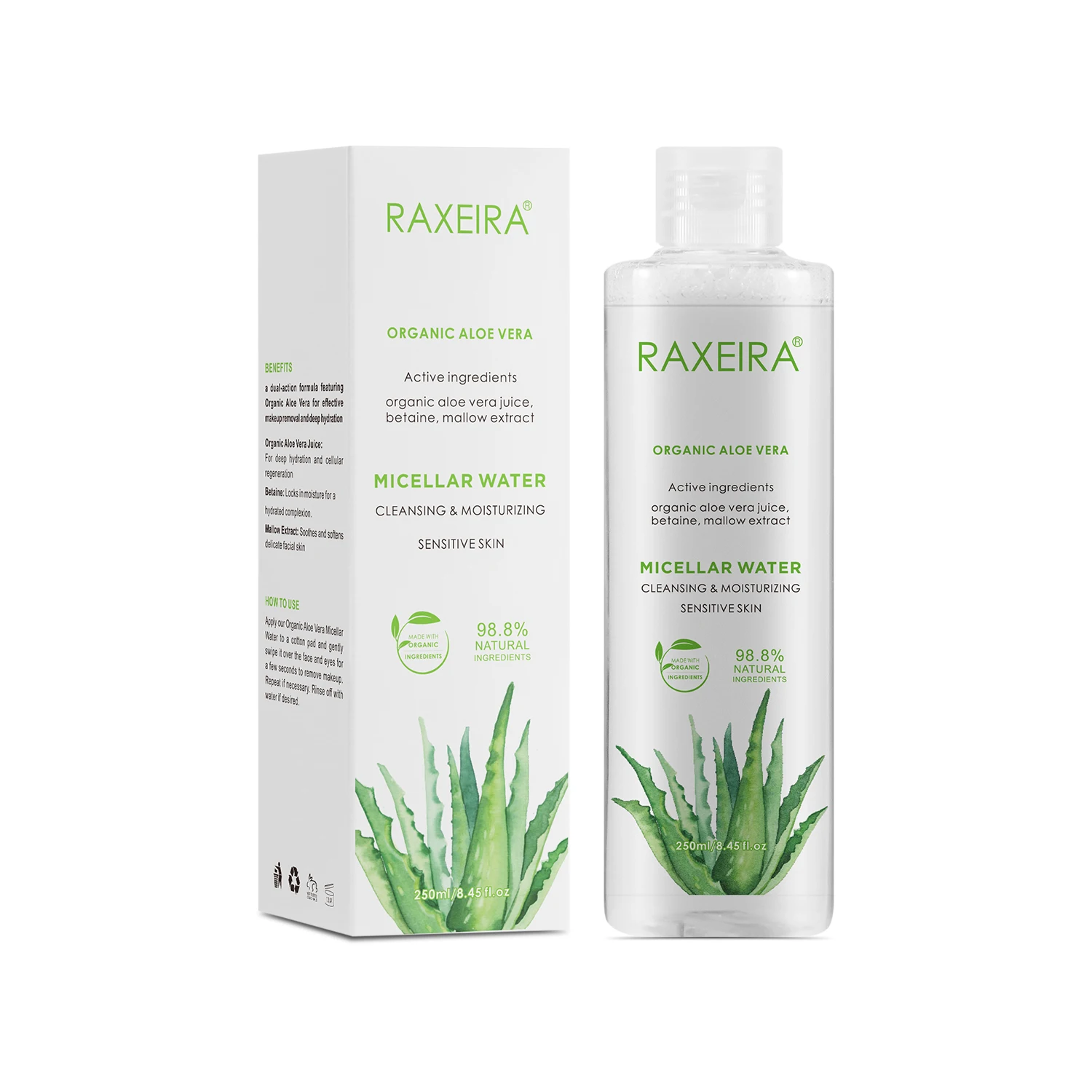 Custom Logo Micellar Water Makeup Remover Cosmetics Cleansing for Eye Lip & Face Moisturizing Facial