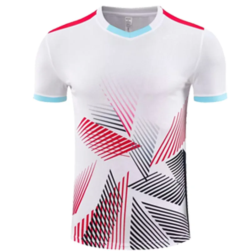 Factory Customized Wholesale National Dry Fit Badminton T-Shirt Badminton Sport Team Shirts Design Uniform Jersey For Man