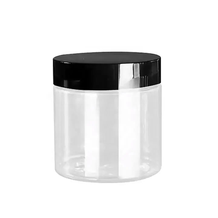 1oz 2oz 4oz 6oz 8oz 16oz Clear Powder Plastic Cream Jar PET Food Honey Container Jar with Lids