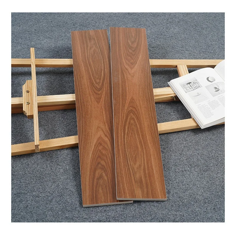 150x900 anti-slip rustic indoor porcelain antique glazed high grade brown wooden like tile wholesale