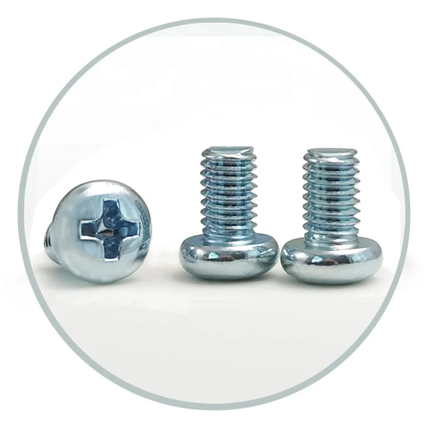 Carbon steel Phillips round head galvanized machine screw ANSI/ASME B18.6.3P Pan head screw