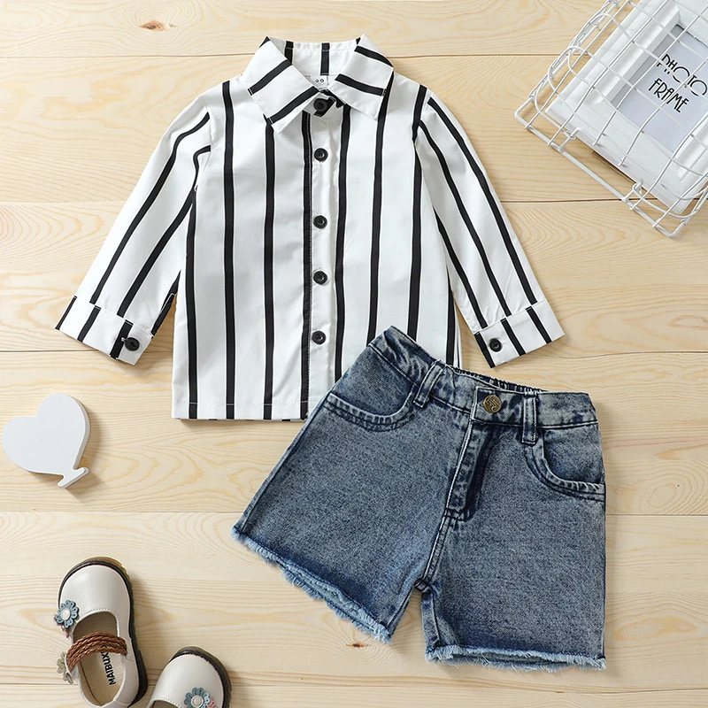 Костюм для мальчиков новая белая однобортная рубашка для джентльмена топ + ковбойские шорты Детский костюм из 2 предметов