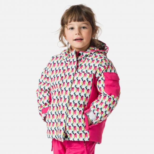 Factory supplier colorful design cute children snow wear kid custom print ski jacket suit