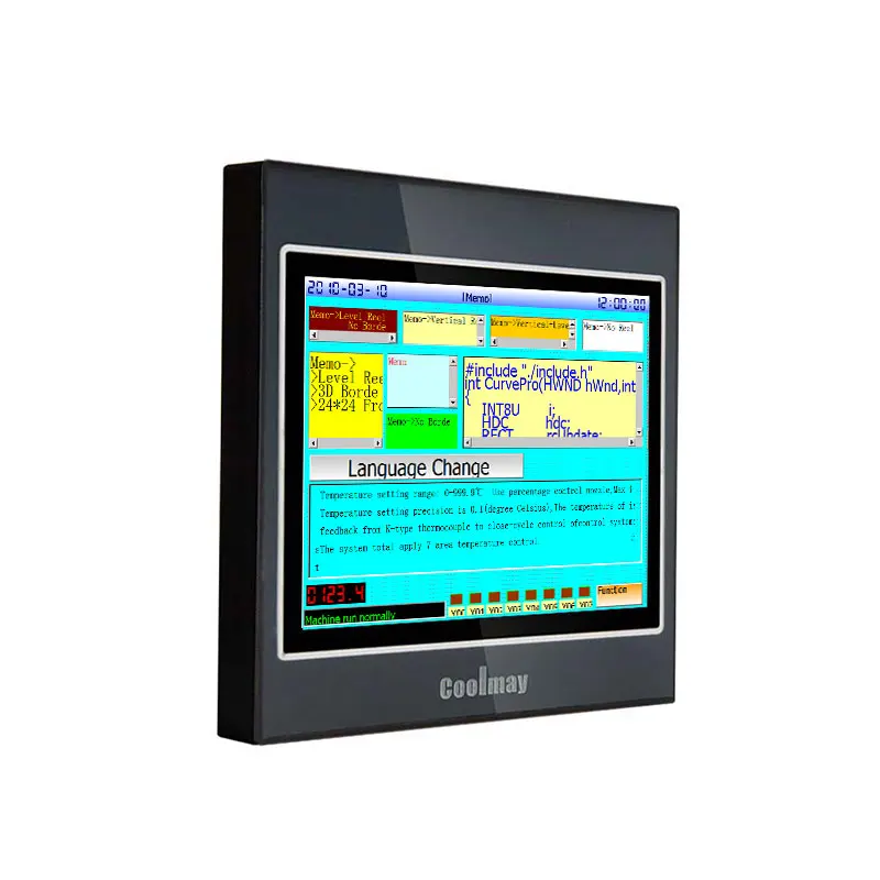 small size 3.5 inch 320*240 HMI 4-wire resistive panel touch screen monitor