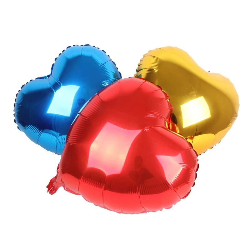 New products beautiful colorful 18inch heart shaped foil balloons