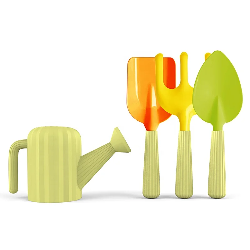 children garden tool set  4 piece set colorful garden tool in Stainless steel for kids