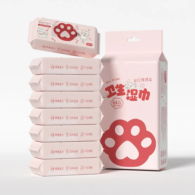 strong lock water ability deep clean away from bacteria Baby hand and mouth cleaning mini wipes for daily cleaning