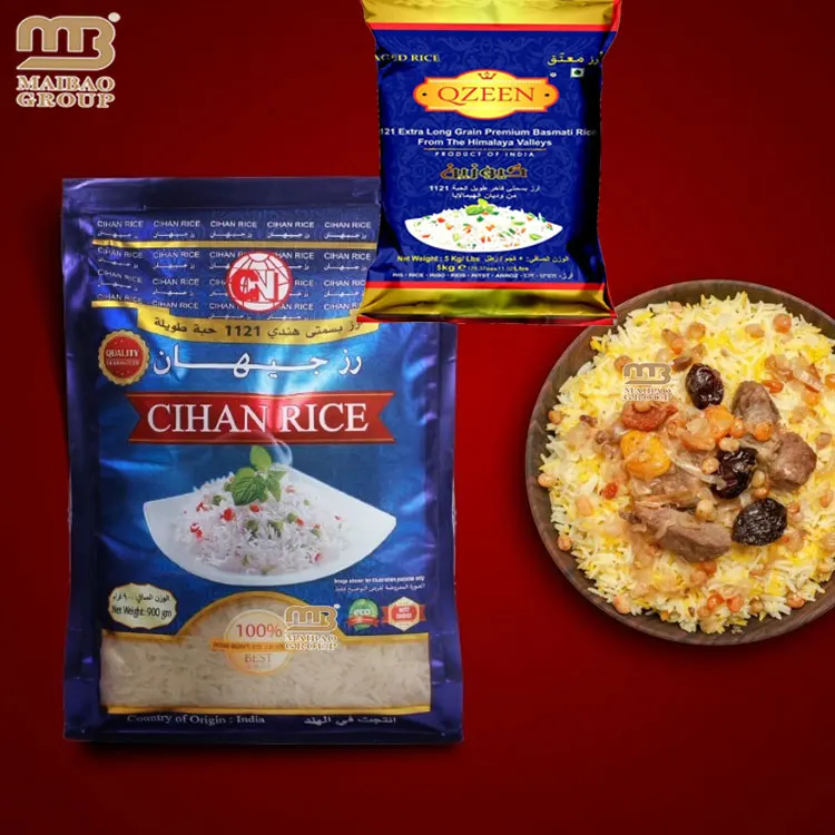 1kg 2kg 5kg 10kg Custom Printing Laminated Plastic Flour Packing Bag Vacuum Rice Packaging Bags With Handle