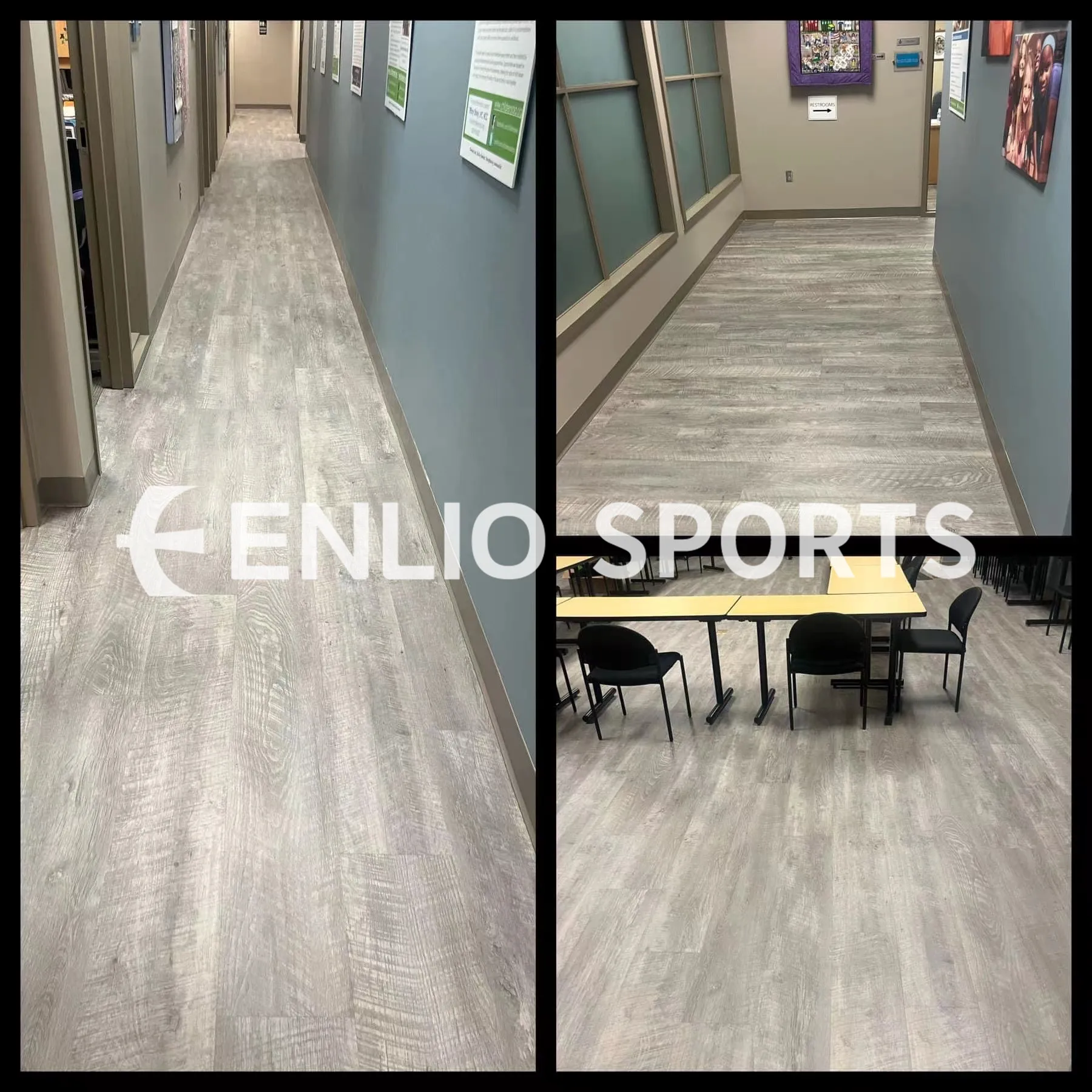 Enlio 2mm Thick Commercial Floor And Homogeneous ICU hospital PVC Vinyl Floor Coating