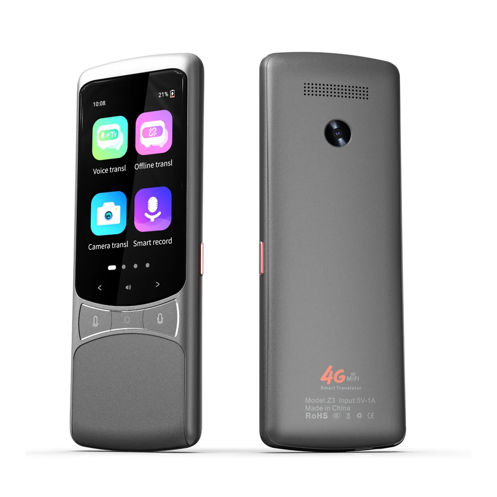 Top sale new Voice translator device 4G SIM portable smart translator 138 languages recording and photo translation Z3-4G