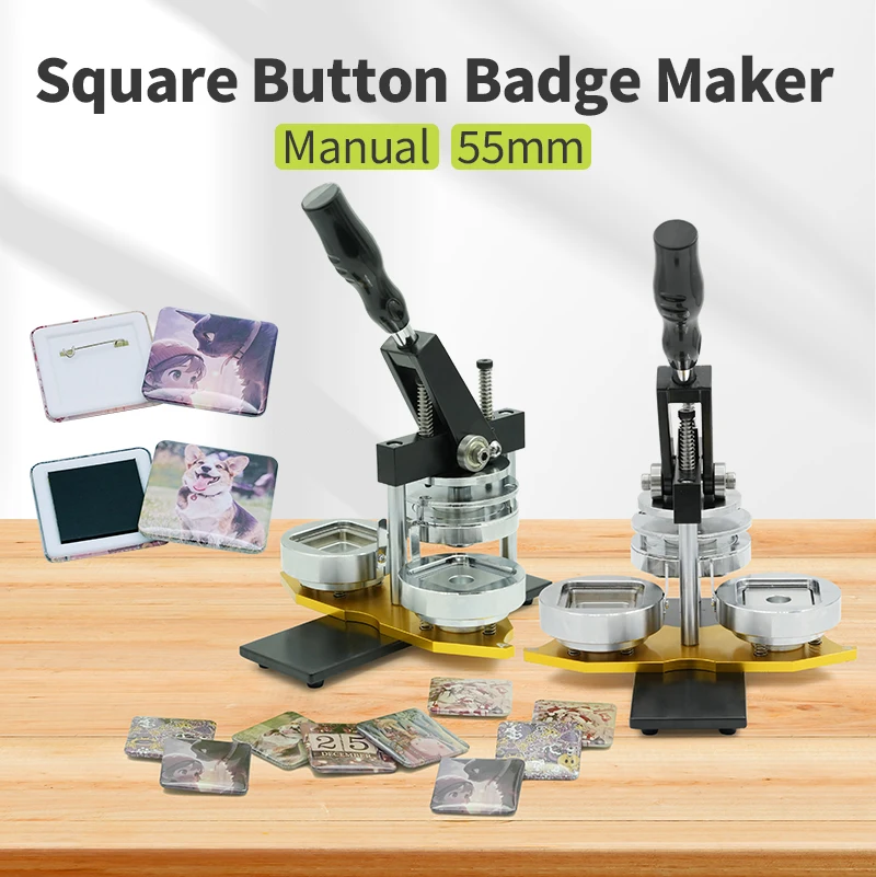 50*50Mm Square Fridge Magnets Badge Making Machine Fridge Magnet Photo Maker With Cutter And 100 Magnets