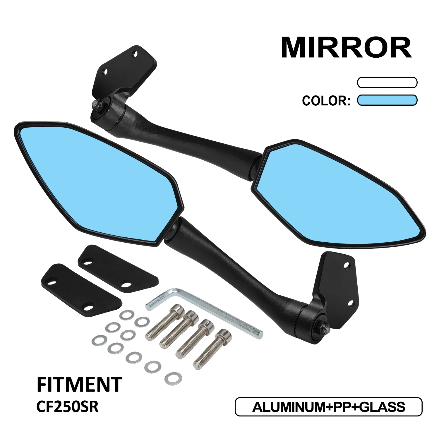 JFG For CFMOTO 250SR Motorcycle Modified Reversing Mirror Reflex Mirror Motorcycle Rearview Mirror