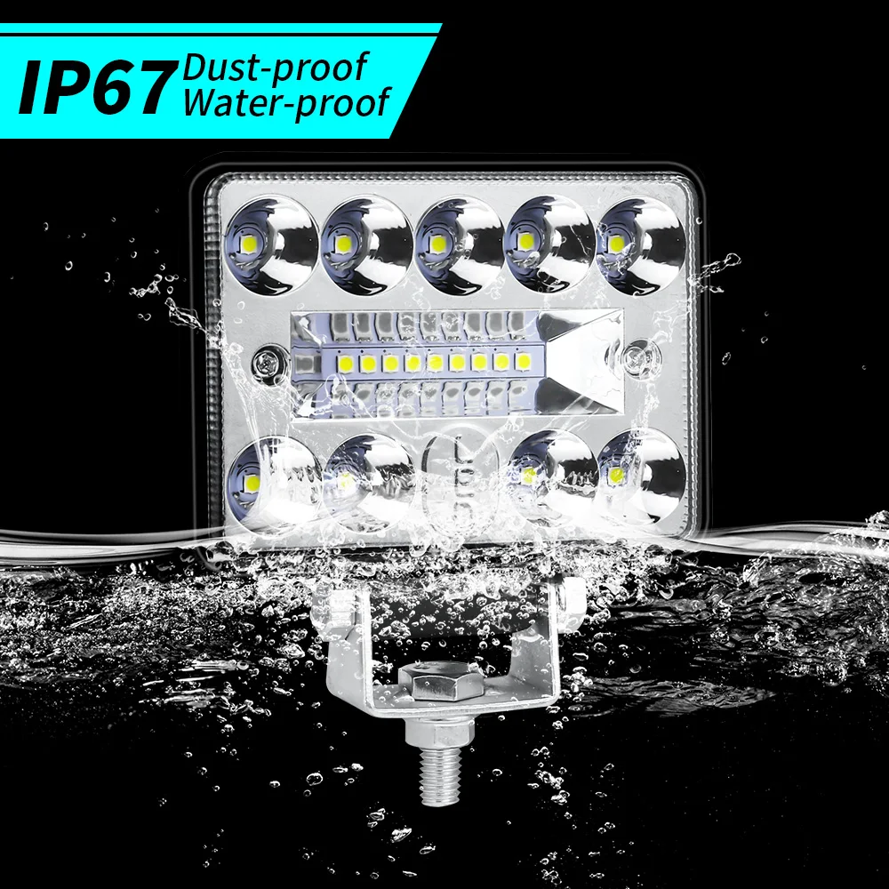 DXZ OEM 12V 24V 3Inch LED 54W Wrok Light led bar 3030LED 18SMD for Truck Tractor SUV 4x4 Car Led Headlights Lighting Spot