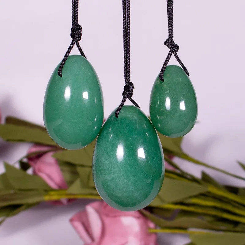 100% Natural Jade Yoni Eggs set Bulk Natural Gemstone Jade Eggs For Women Kegel
