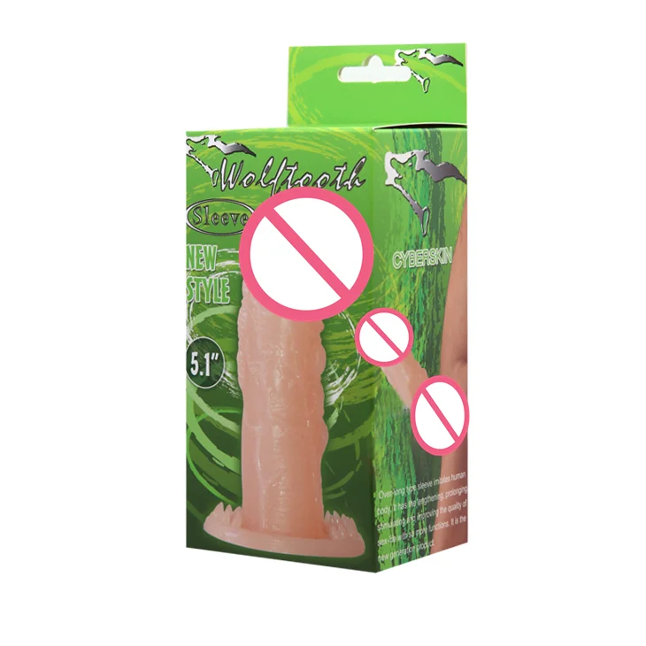 Wholesale Dildo Sex Toy Soft Cock Sleeve Penis Sleeve Girth Enlarger Penis Extension