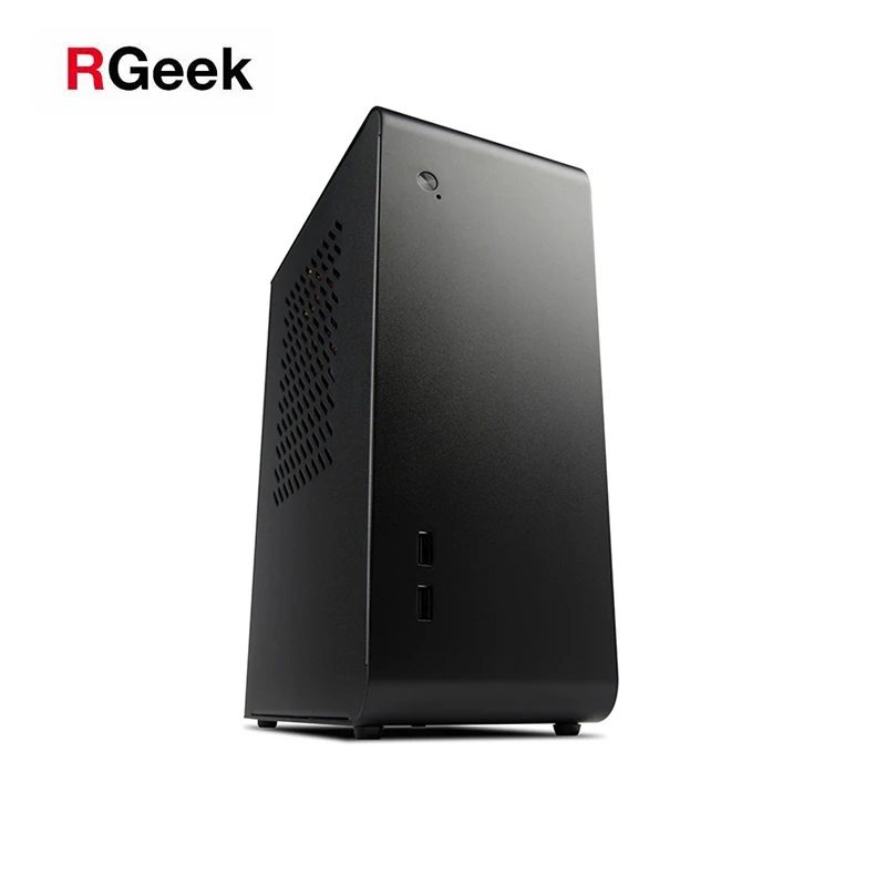 Корпус RGeek OEM U110 Micro ATX ITX, безвентиляторный мини-Корпус для ПК, прочный корпус для ПК, настольный шкаф с держателем для видеокарты