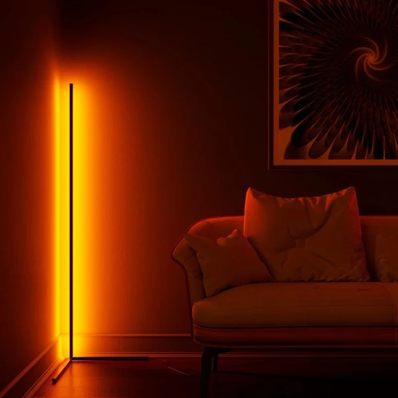 LED Corner Floor Lamp RGB Floor Lamp Works with Remote and WiFi App, Color Changing Corner LED Lamp with 16 Million DIY Colors