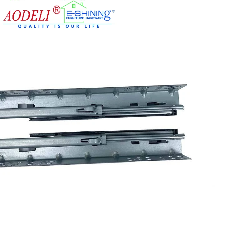 Brand New Undermount Drawer Slide Soft Close 2 Folds Hidden Single Extension Telescopic Channel Drawer Slide