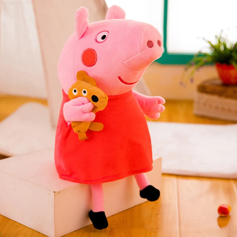 New 25cm Most Popular Famous Cartoon Plush Dolls Anime Stuffed Peppas Pink Pig Plush Toys For Kids