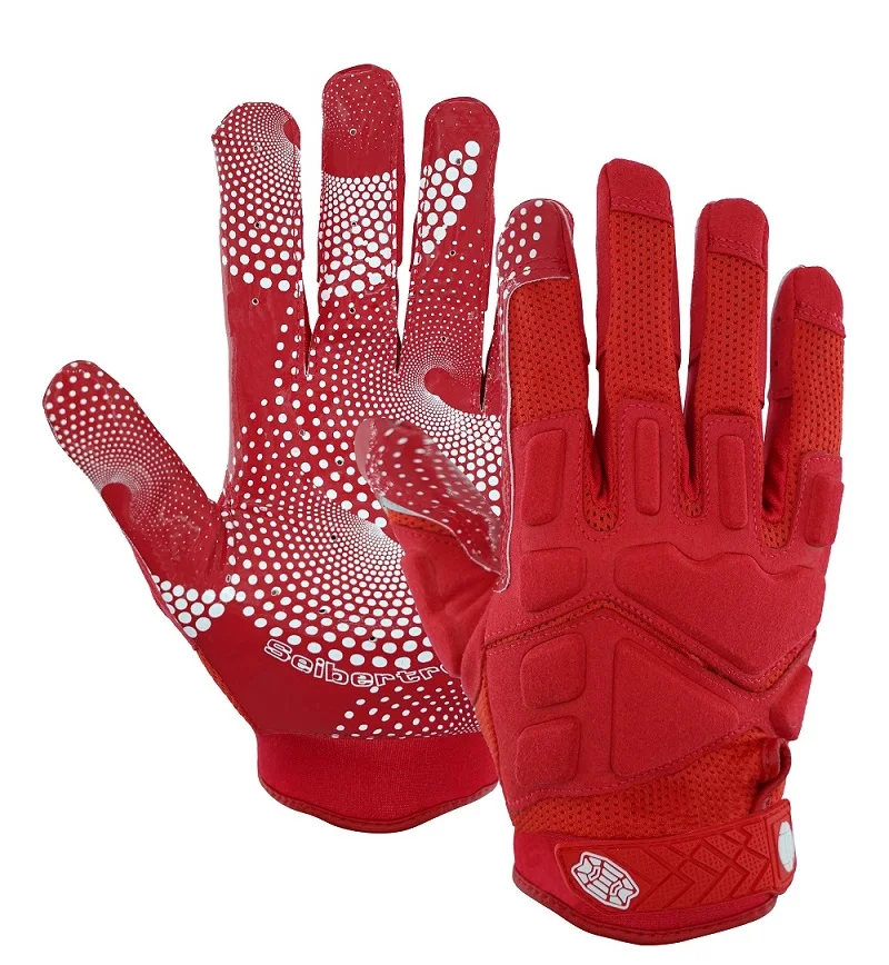 Seibertron G.A.R.G 2.0 Gel Filled Patented Anti-Impact Ultra-Stick Football Sports Receiver Gloves Youth
