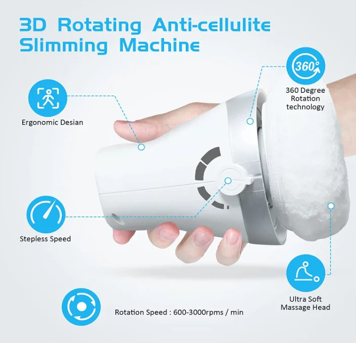 3D Rotating 5 Gears Cellulite Removal Portable Body Slimming Device Sculpt Body Massager Ems Sculpting Machine