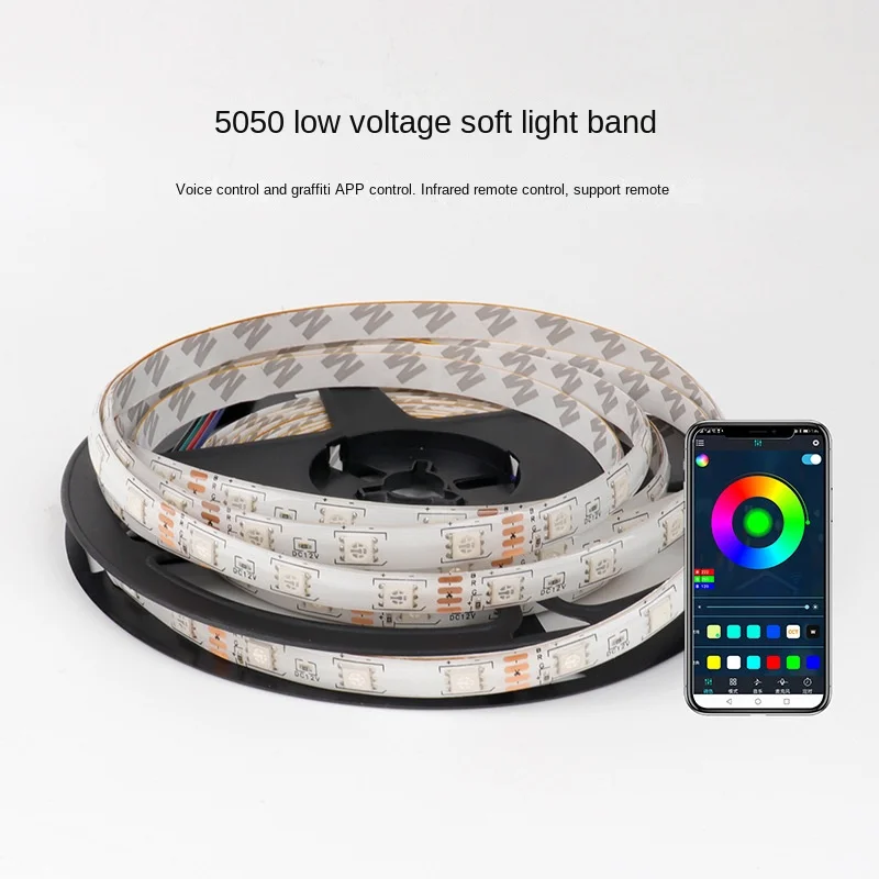 160 светодиодов/м Luces 100 футов 5 м 10 15 5050 12 В RGB украшение игровой комнаты Wi-Fi смарт-светодиодная лента