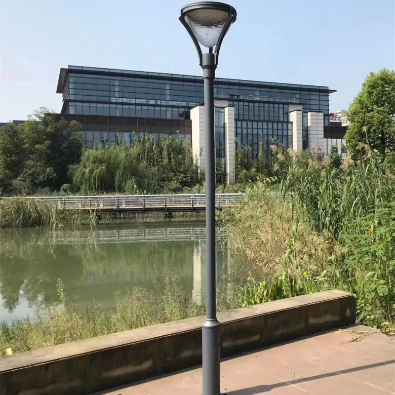 Q235 3m 3.5m 4m 5m 6m Solar Garden Led Light post  Whole Hot Dip Galvanized  Pole Simple or double arm