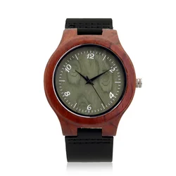 Good GOOD BRAND Minimalist Wood Watch Custom Wooden Wristwatch Leather Strap for Men and Women