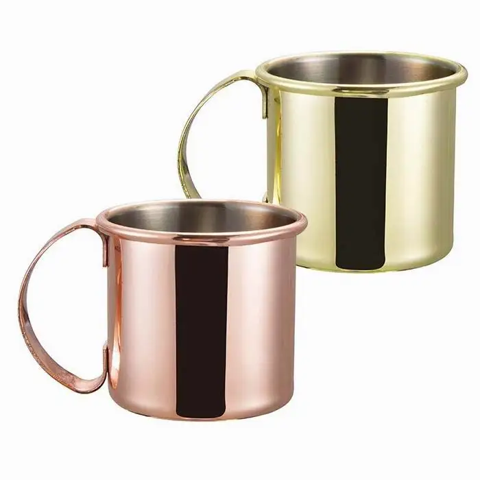 Wholesale/Customized 450ml/15oz 304 Stainless Steel Shot Glass Stainless Steel Copper-plated Cup Stainless Steel Coffee Mug
