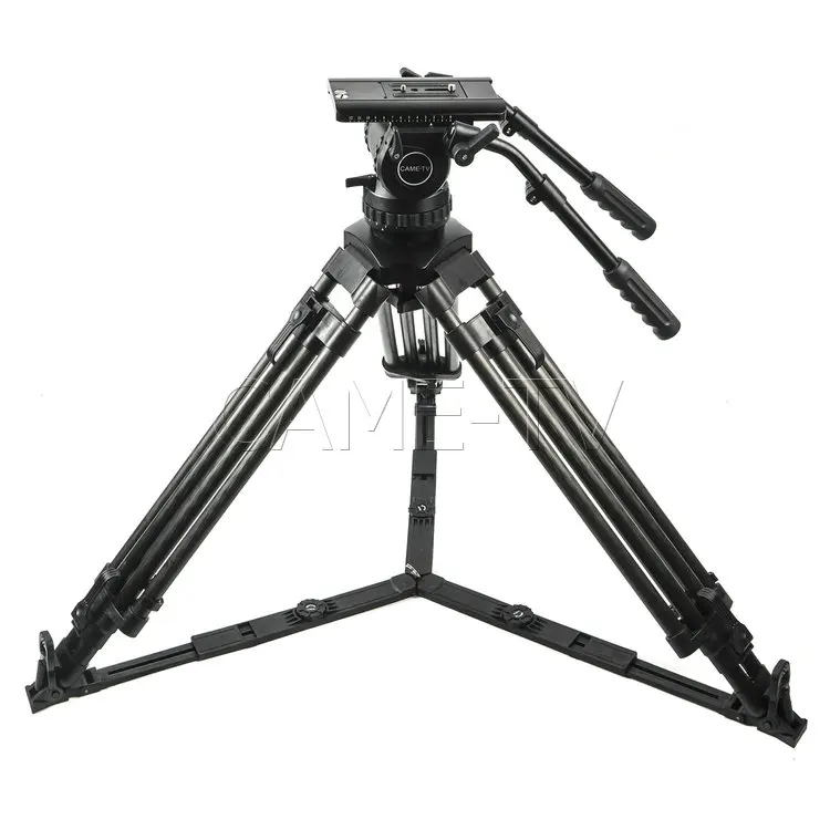 Professional Carbon Fiber Tripod With Fluid Head Max Load 29.6kg Video Tripod