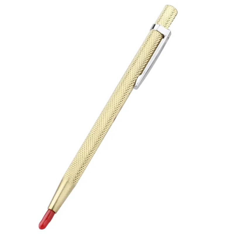 Gold Color Diamond Glass Pen Cutter Lettering Carbide Tipped Scriber for Phone Tablet PC Glass Screen Cutting