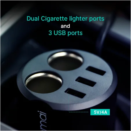 Xiaomi 70mai Pro Car Cigarette Lighter Socket 12-24V Cigarette Socket Lighter Power Adapter USB Mount Charger for car