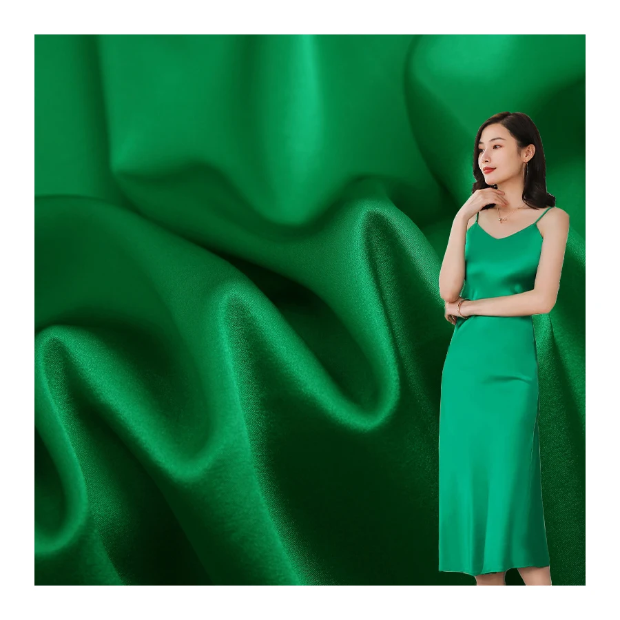 Оптовая продажа, мягкая эластичная шелковая ткань из люрекса, 19 мм