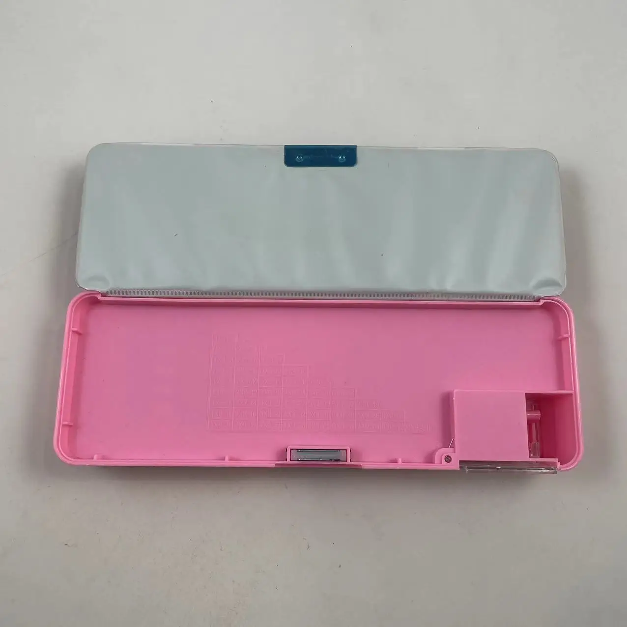 Customized lovely pink pencil box with calculator & pencil sharpener multifunctional pencil box