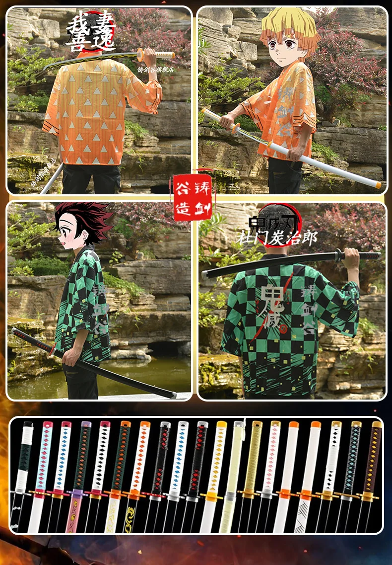 19 Styles 104CM Wooden Demon Slayer Kamado Tanjirou Tokitou Muichirou Kochou Shinobu Kamado Nezuko Anime Toy Katana Swords