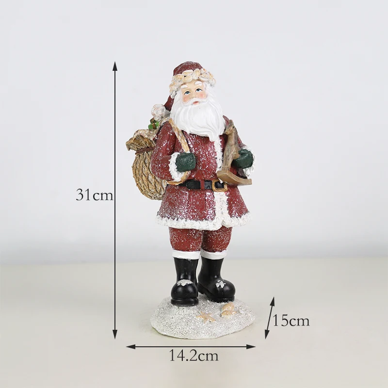 Redecco Popular Poly resin Santa Claus Santa Claus Costume Mascot Santa Clause For Sale