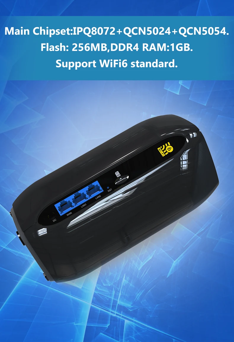 IPQ8072 High Speed 3600Mbps 4G LTE Router Wifi 6 Openwrt 5G Wireless SIM Router 802.11ax Modem