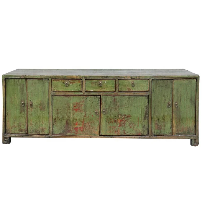 Chinese Antique Solid Wood Hand-painted TV cabinet