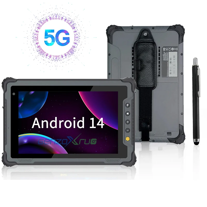 8 10 дюймов 1000 NITS Qualcom-m 5 г коврик промышленный планшет Android 14 со сканером штрих-кодов Прочный