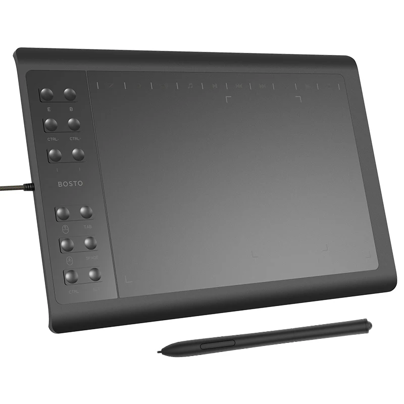 Custom 10 Inch Animation 8192 Level Kids Express Keys Wireless Battery Free Stylus Pen Pad Graphics Drawing Tablet