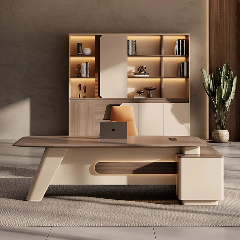 Modern CEO Executive Desk  Office desk Furniture Manager Desk Wooden L shape office table