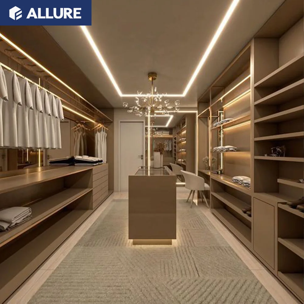 Allure smart black gloss sliding melamine particle uv printed board wardrobe doors sheets design pictures