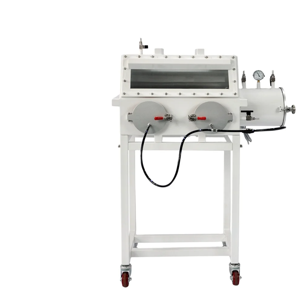 Lab bench top stainless steel negaetive pressure & vacuum glove box isolator