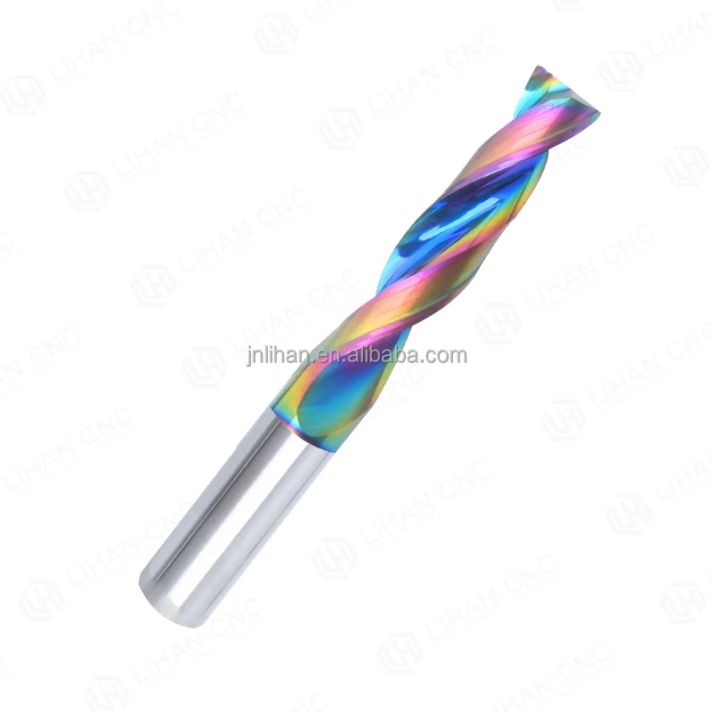 Single Flute Endmill High Precision Carbide Milling Cutter DLC Coating Solid Carbide Endmills Plastics For Aluminum