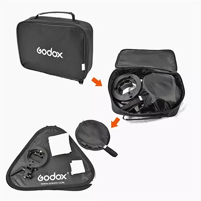 
photo studio accessories godox 60*60cm Portable Foldable Softbox with S Type Bracket Holder for Studio Speedlight 