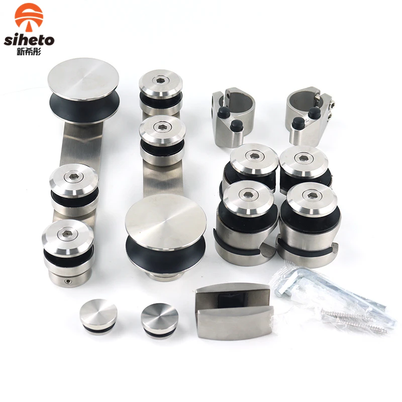 Glass Bathroom Hanging Door Kits Shower Room Fitting Wheel Roller Glass Shower Hardware Accessories Sliding Glass Door System