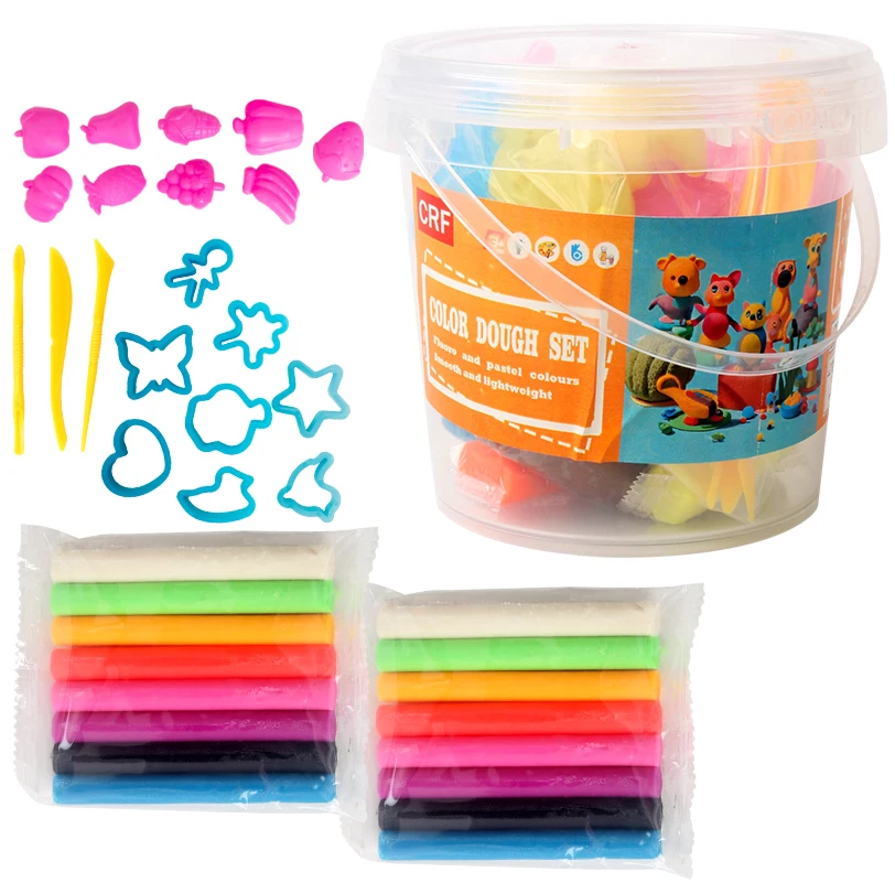 2024 Hot sell Air Dry Clay Kit Magic Ultra Light clay Diy modeling clay with tools for boys and girls color boxes