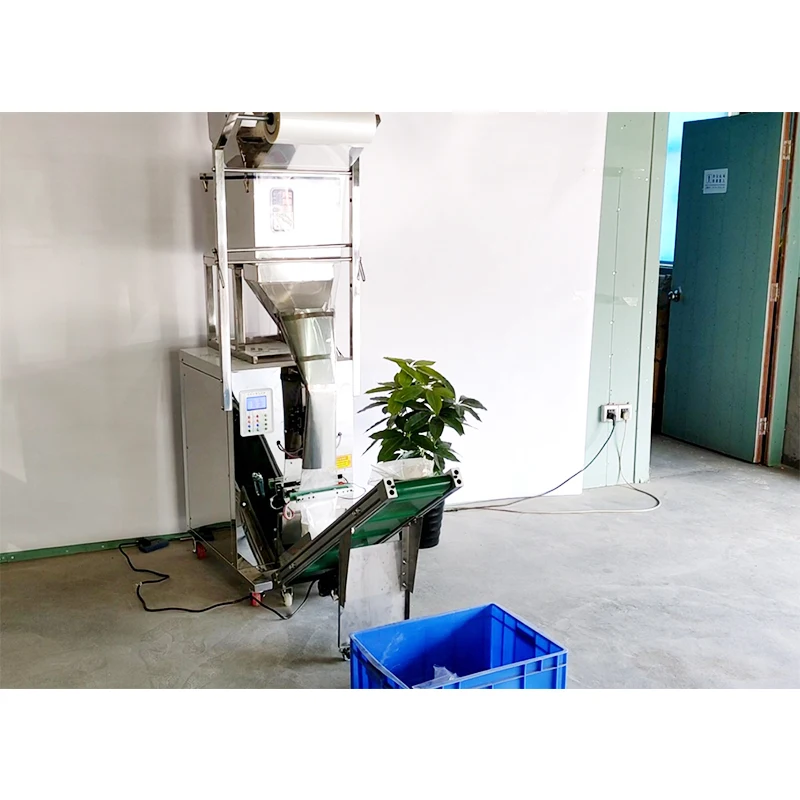 Stainless steel structure for finished bags for packaging production line obliquely lifting conveyor belt output conveyor belt