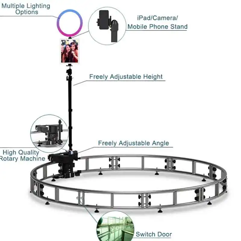 Волшебная dslr Автоматическая пуля время селфи ipad фотобудка круг 360 камера trackstar 360 фотобудка вращающаяся машина