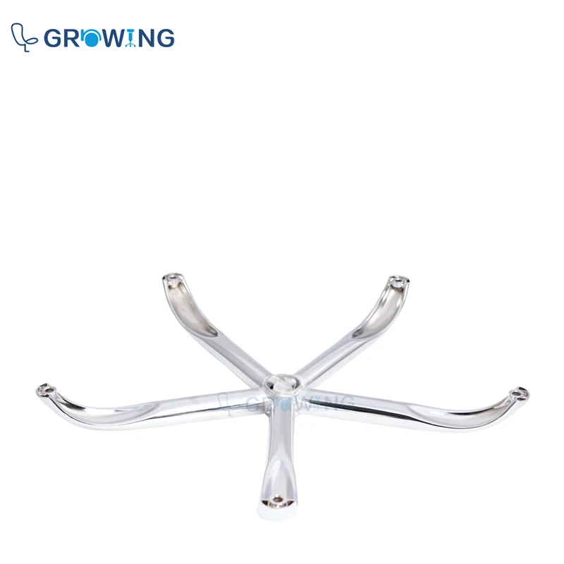 Cheap price high quality Foshan Office chair Leg 1.2mm Thickness R350mm Chrome Swivel Chair Base chrome office chair foot